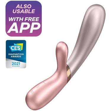 Vibratore Satisfyer Hot Lover Rosa-Beige con Riscaldamento AppâStimolazione G e Clitoride